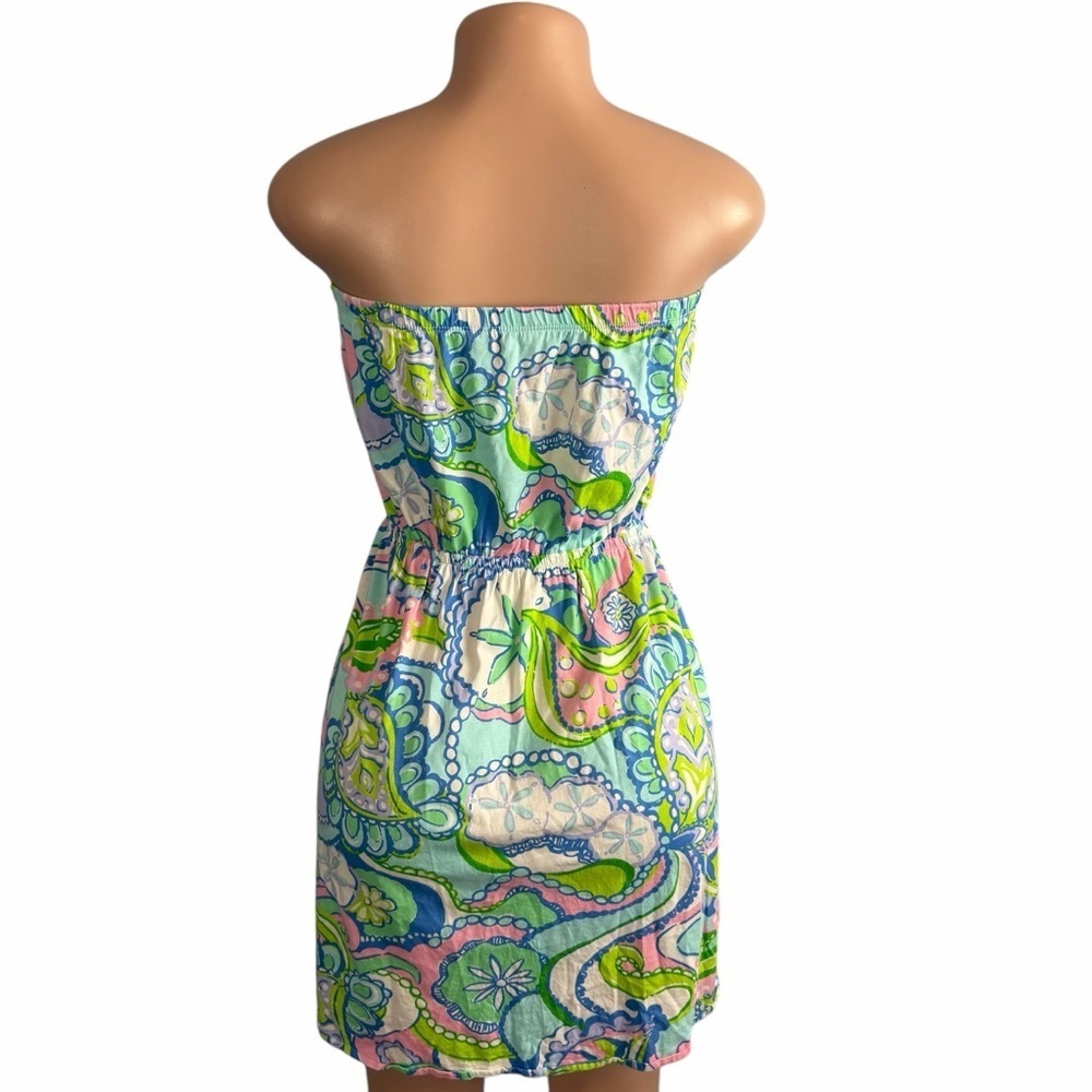 Lilly Pulitzer Windsor Strapless Jersey Dress Multi Conch Republic - Picture 6 of 9